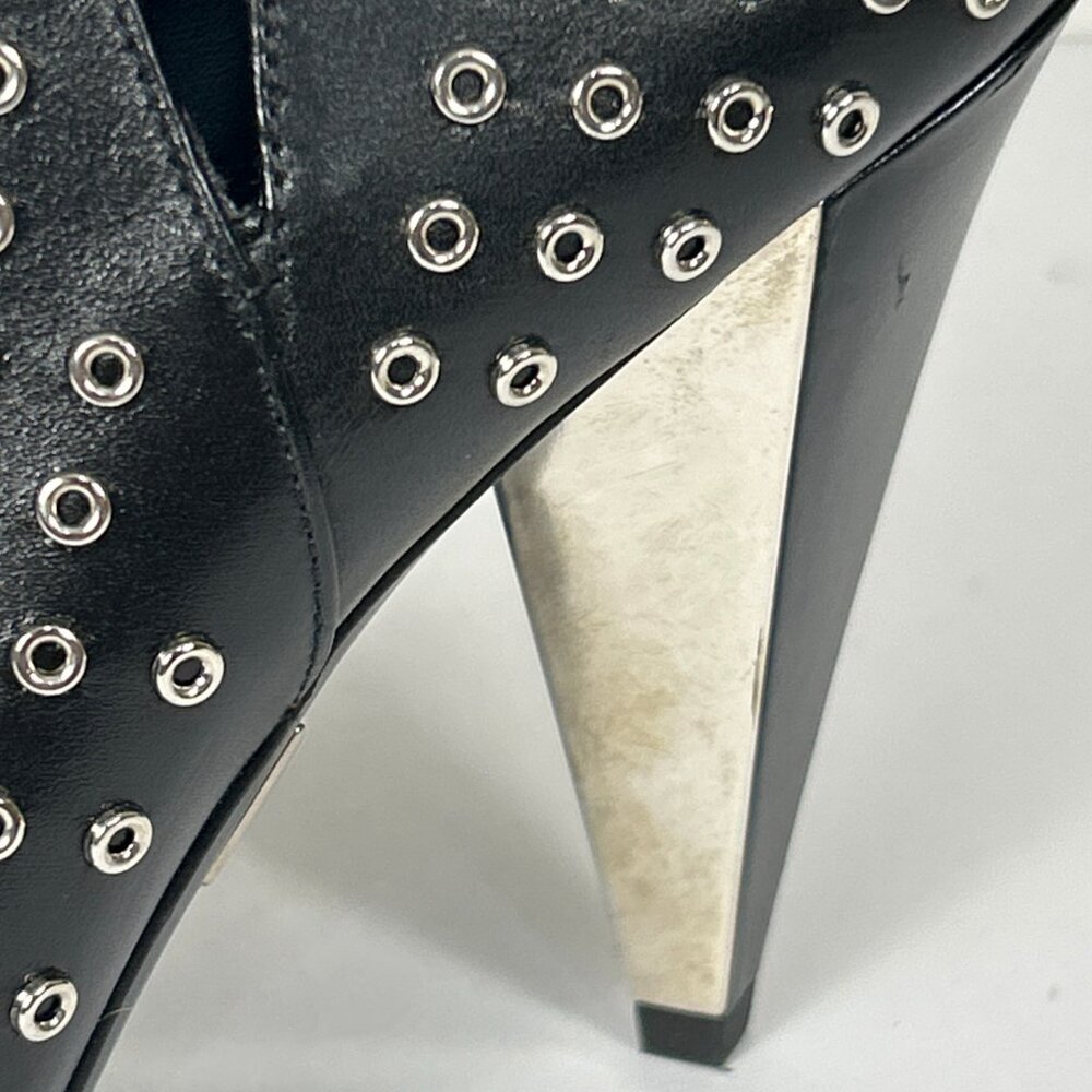 Michael Kors Collection Studded Leather Ankle Boots Italy Pointed Toe Stiletto S - Picture 3 of 15